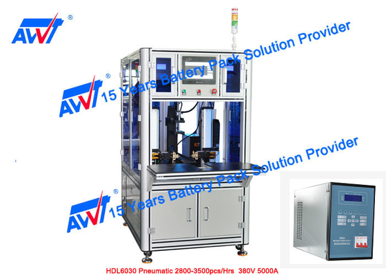 Διπλή πλευρά 18650 32650 HDL6030 πνευματικό 2800-3500pcs/Hours 380V 5000A οξυγονοκολλητών σημείων μπαταριών λίθιου AWT αυτόματη